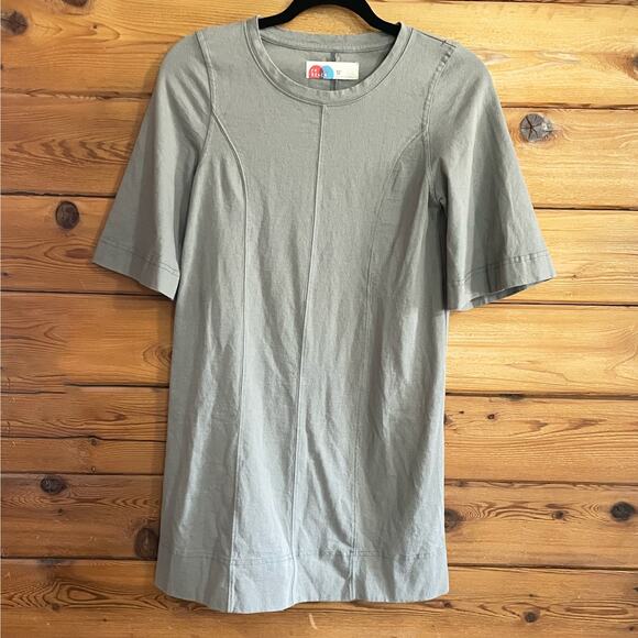 Free People Beach Portia Mini Dress Green Gray Cotton XS - Picture 1 of 8